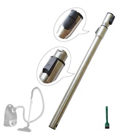 EZ SPARES Non Electric Telescope Metal Tube Stainless Replacement for Miele C1, C2, C3 Vacuums 35mm 1.375" Extension Wand Central Vacuum Cleaner Attachment Wand