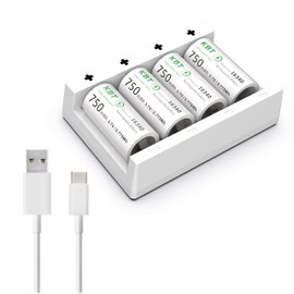 KBT Rechargeable 123A Lithium Batteries, 4pack for Arlo Wireless Cameras VMC3030 / VMK3200 / VMS3330, 3430, 3530