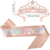 Bumlofa Crown Birthday Set: Crown Princess with Sash, Ideal for