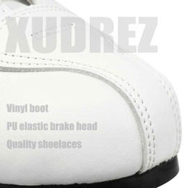 XUDREZ Classic Roller Skates High-Top Double-Row Leather Roller Skates for Women and Men (White Flash Wheel,5)