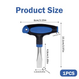 1 Pc Flat Head Screwdrivers Easy to Use Ergonomic Handle Flathead Screwdriver ABS Plastic T-Bar Flat Screwdriver for Slotted Screw Used on Quick Release Plate or Camera Tripod Monopod