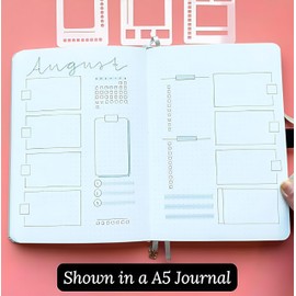 Plantilla de registro flexible hecha a mano, plantillas de calendario para planificadores, plantillas reutilizables versátiles, plantillas flexibles de dibujo y lista de verificación (B)