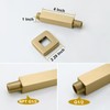 DEOLER Brushed Gold Shower Arm with Flange, Square, 4 Inch,