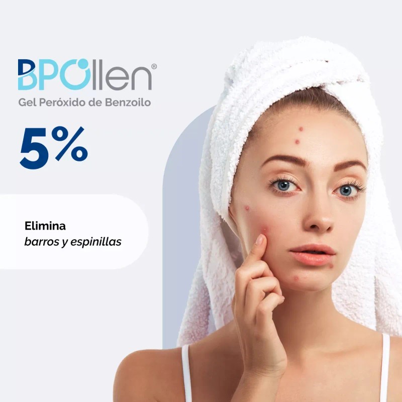 Bpollen Gel Antiacné Peróxido De Benzoílo 5.0% 60g Acneica