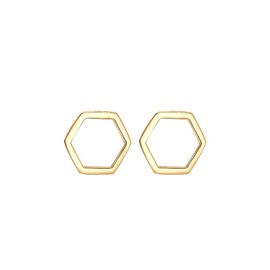 Elli Women's 925 Gold Plated Xilion Cut Earrings