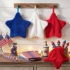 Breling 6 Pcs Patriotic Star Hanging Hand Towels 4th of