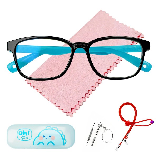 AetrvoHope Ultra-Light Blue Light Blocking Glasses with Case for Kids