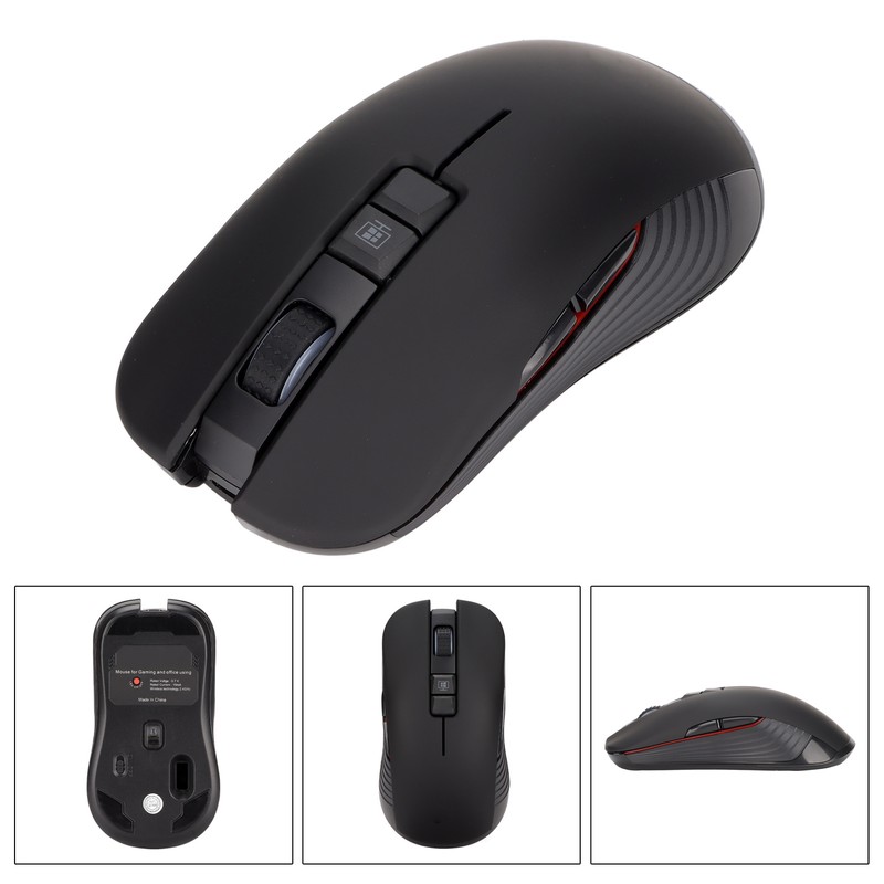Wireless Mechanical Mouse 2.4G Rechargeable 3600DPI Ergonomic Gaming Mouse for