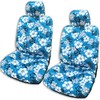 Winnie Fashion Hawaiian Car Seat Covers (Aloha Honu Blue, Regular