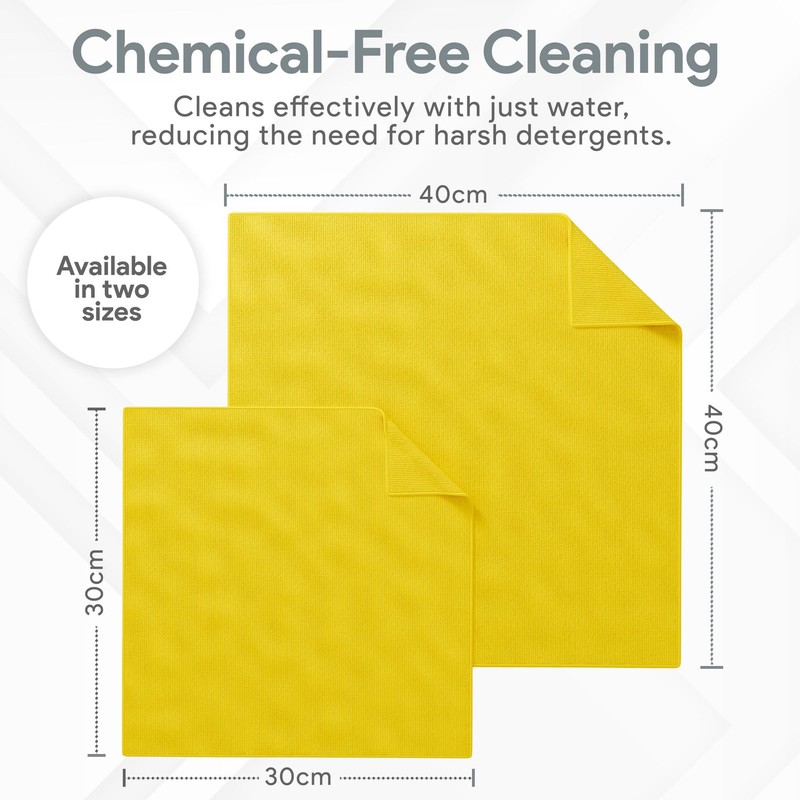 REXO® Microfibre Cleaning Cloth - Pack of 25, Reusable, Multi-Surface,