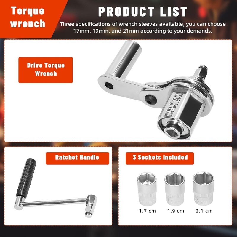 Angchun Torque Multiplier Wrench Set - 1:16 Torsional Torque Wrench