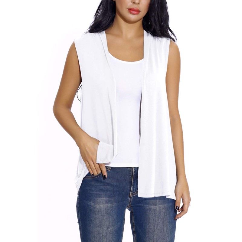 EXCHIC Women's Sleeveless Open Front Cardigan Vest Lightweight Cool Coat,