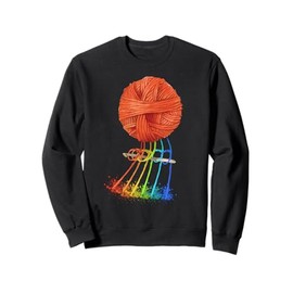 Crocheting Knitting Rainbow Yarn Rainbow Sweatshirt