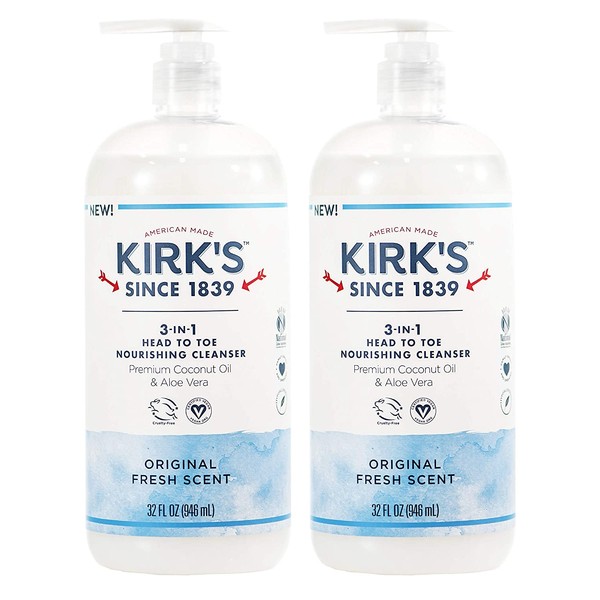 Kirk's 3-in-1 Head to Toe Nourishing Cleanser, 32 fl oz (Original Fresh, 2)