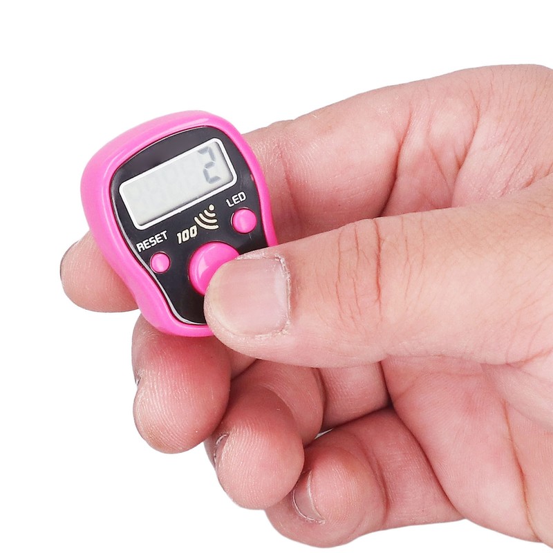 6 Pcs Electronic Finger Counter Portable Lightweight Adjustable Ring Clicker