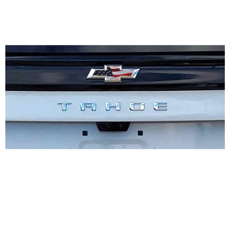 Chevy Tahoe American Flag Grille Gate Bowtie Emblem Overlay Decals