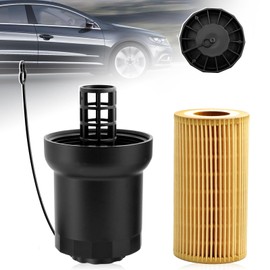 07K115408 Oil Filter Housing Cover Cap Fit for 2.5 Jetta, Beetle, Golf, Rabbit & Passat 2005-2014