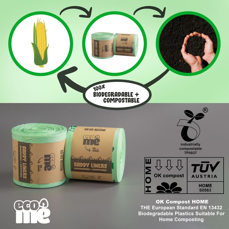 6L to 7L x20 Compostable Caddy liners | Extra Thick