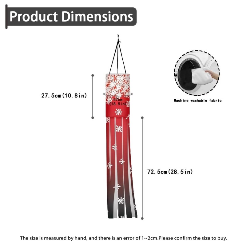 Yorfeemge Windsocks Set of 2 Decorative Wind Socks with Fluttering