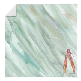 Caroline's Treasures SC2061NAP Crawfish on Sage Green Napkin Cloth Washable, Soft, Durable, Table Dinner Napkins Cloth for Hotel, Lunch, Restaurant, Weddings, Parties