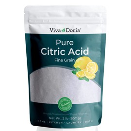 Viva Doria 100% Pure Citric Acid, Food Grade, Fine Grain, 2 lb (907 g)