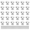 Nicunom 30 Pack Cabinet Knobs Crystal, 30 mm Glass Drawer
