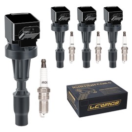 Set of 4 Ignition Coil Pack & Spark Plugs Fits for 1.6L 2015 2016 2017 2018 2019 2020 Hyundai Elantra Sonata Tucson Veloster Kona Kia Optima Forte Soul Replaces# UF817 97080