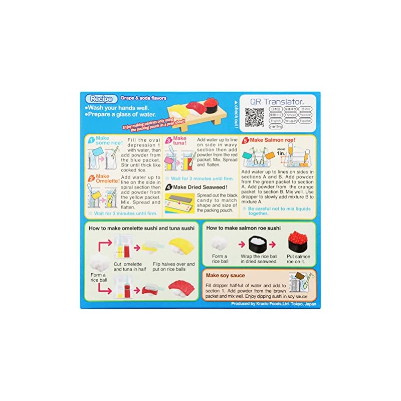 Kracie Popin' Cookin' DIY Candy Sushi Kit, No Bake, 1
