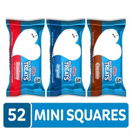 Rice Krispies Treats Mini Crispy Marshmallow Squares, Kids Snacks, Lunch Snacks, Variety Pack, 20.1oz Box (52 Bars)