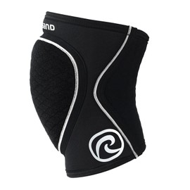 Rehband Knee pads for volleyball, handball and indoor sports, neoprene knee pads, comfortable and tight-fitting, sports knee protector for men and women, colour: black, size: L