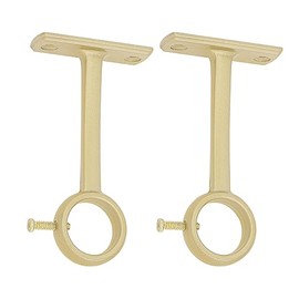 Soportes para Barra de Cortina de Montaje en Techo, Soporte Pesado para Cortina de Techo y Pared para Barra de Cortina de 1 Pulgada (Oro (Juego de 2))