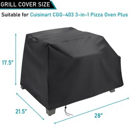 ZJYWSCH Pizza Oven Cover for Cuisinart CGG-403 3-in-1 Pizza Oven Plus Outdoor Portable Pizza Oven Cover Waterproof CGC-103 Cuisinart 3 in 1 Pizza Oven Plus Cover Heavy Duty