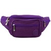 Lorenz Mens Ladies Crinkled Nylon Bum Bag (Purple)