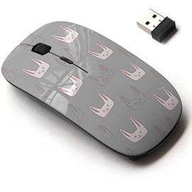 2.4G Wireless Mouse with Cute Pattern Design for All Laptops and Desktops with Nano Receiver - Cartoon Cute Bunnies