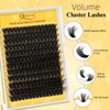 QUEWEL Cluster Lashes 3D Volume Eyelash Extension 180D Individual Eyelashes