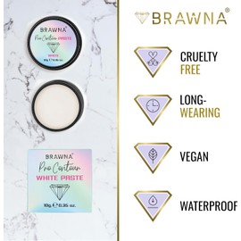 BRAWNA Pasta Blanca para Mapeo de Cejas y Labios 10g Pasta Profesional PMU para Microblading, Lip Blushing, Henna y Tinte Pomada Pro Contour para Simetría y Diseño de Precisión Brow Mapping