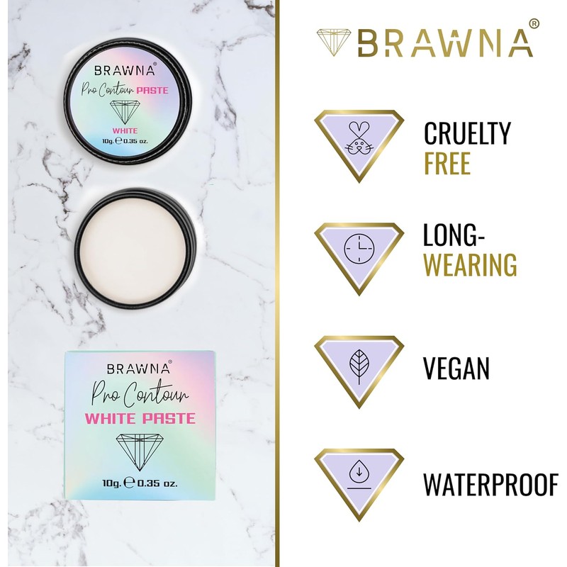 BRAWNA Pasta Blanca para Mapeo de Cejas y Labios 10g