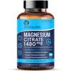 Magnesium Citrate 1480mg - 180 Vegan Capsules not Tablets -