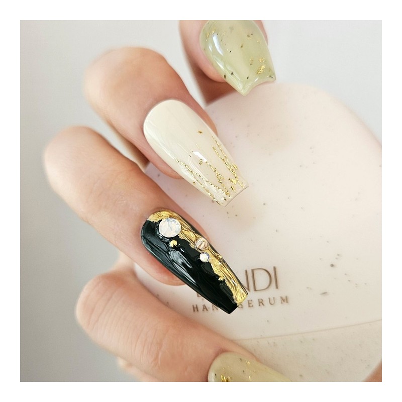 Gold Forres Handmade Nail Tips - Ballerina S / 골드