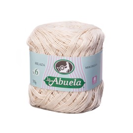 Abuela NO.6 [70grs] by Omega - Soft Yarn 100% Mercerized Cotton Yarn - Color 27-Bone 517