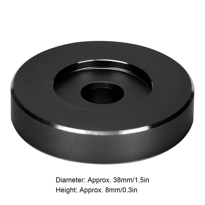 45 RPM Record Adapter, Large Hole Conversion Sheet Black Clamp