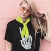 Mljsh Chiffon Green Scarf for Girls, Neck Scarves for Women,