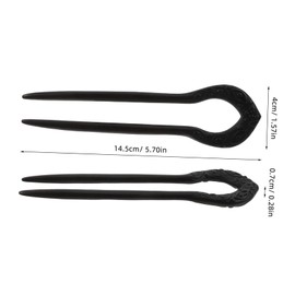 VICASKY Sandalwood U-shaped Hair for Women Chinese Style Decorative Hair Accessories Chic Craftsmanship and Unique Design