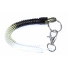 Spiral Coil Key Chain Keychain Brown Beige Rubber Wallet White
