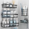 5 Pack Shower Caddy Organizer Rack Shelf for Inside Shower,