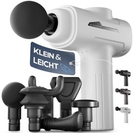 HELDENWERK Massage Gun with 6 Massage Heads and 3200 rpm I Muscle Massage Gun with USB-C Connection I Muscle Massager Massage Gun Muscle Massage Gun Muscle Gun (White)