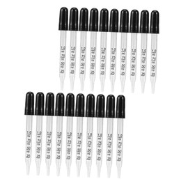 Mobestech 20pcs Glass Droppers Elbow Tip Accurate Scale Transfer Pipettes for Laboratory Essential Oils and Science Research