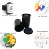 CIFFRA Film Canister Storage Container, 33mm, Black, Pack of 10,