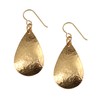 Small Hammered Bronze Teardrop Earrings