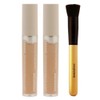 Innisfree Light Fitting Concealer Dark Circle Cover (No. 2 Peach Beige) 2pcs + Beauty Tool Master Foundation Brush / 이니스프리 라이트 피팅 컨실러 다크서클 커버(2호 피치 베이지) 2개+뷰티툴 마스터 파운데이션 브러시